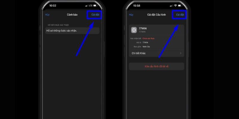 Thủ tục cài đặt ứng dụng 77win mobile trên IOS